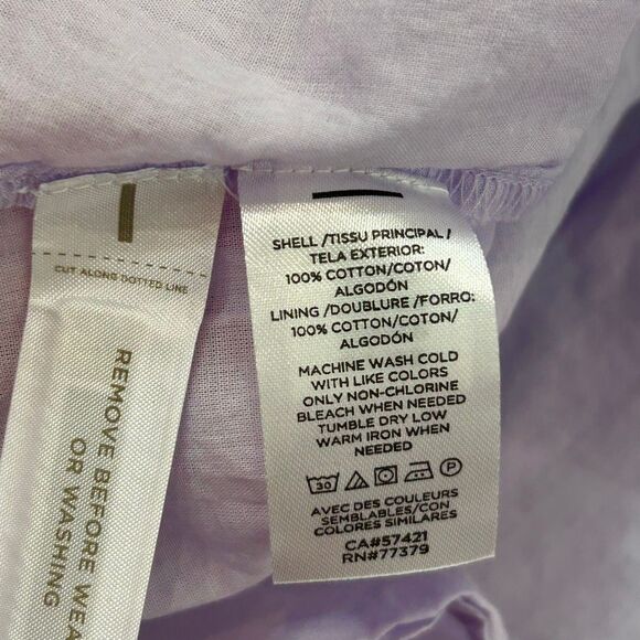 Ann Taylor Dress 18 Purple Eyelet Lace Scoop Neck Maxi Ruffle Puff Sleeve Midi - Picture 12 of 16